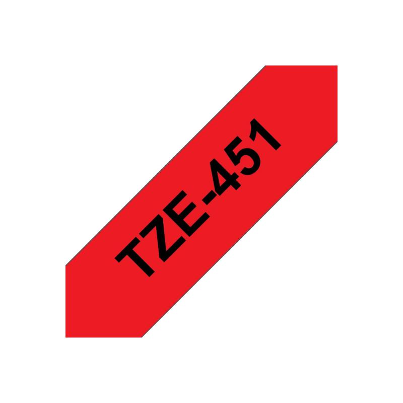 Brother TZE-Schriftbandkassette TZESchriftbandkassette TZe-451 TZe451 Red Black (TZE451)