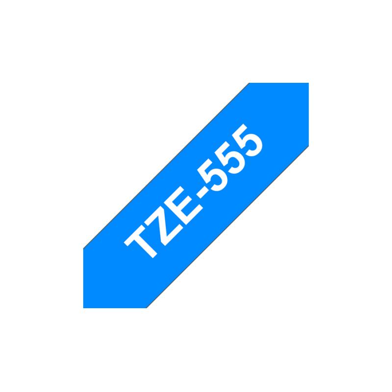 Brother TZE-Schriftbandkassette TZESchriftbandkassette TZe-555 TZe555 Blue White (TZE555)