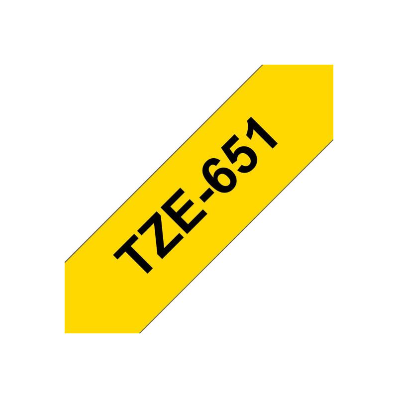 Brother TZE-Schriftbandkassette TZESchriftbandkassette TZe-651 TZe651 Yellow Black (TZE651)