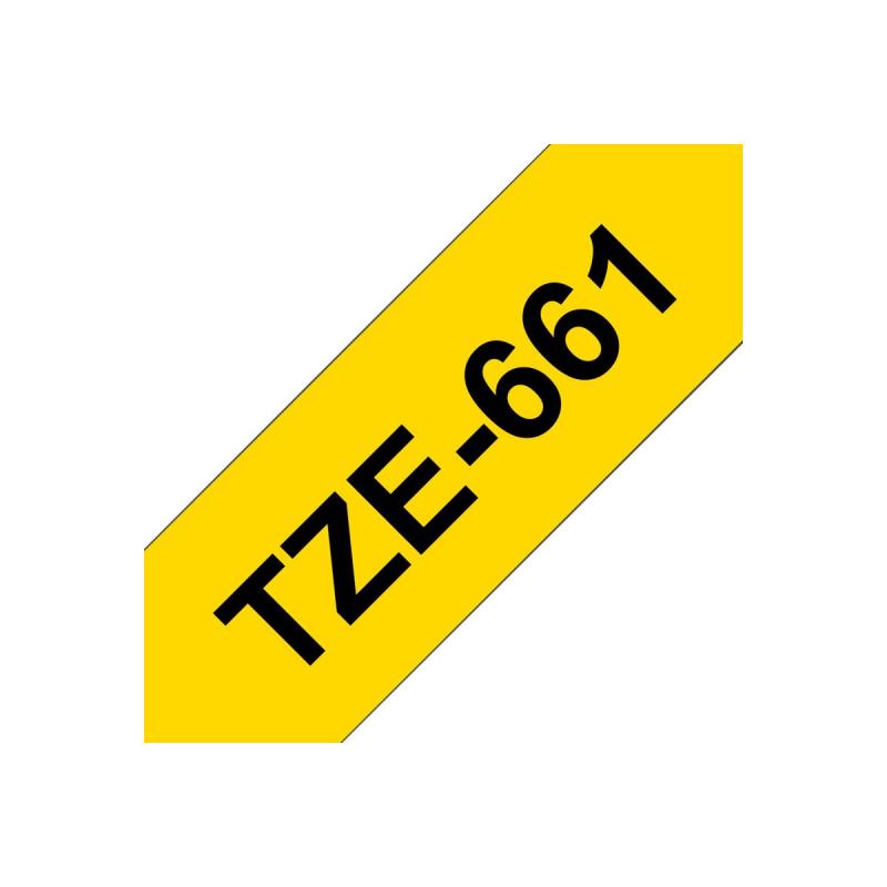 Brother TZE-Schriftbandkassette TZESchriftbandkassette TZe-661 TZe661 Yellow Black (TZE661)