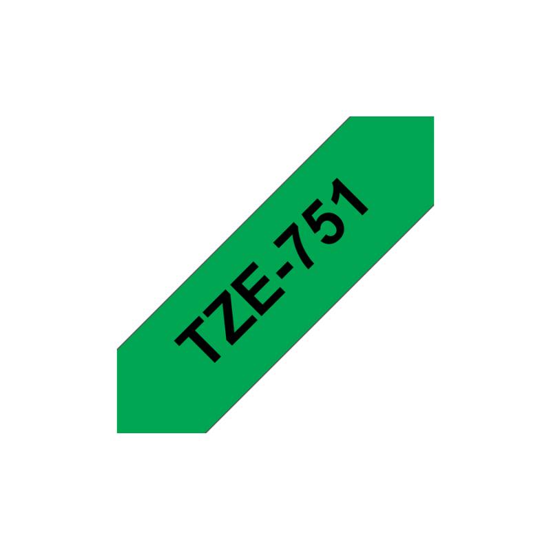 Brother TZE-Schriftbandkassette TZESchriftbandkassette TZe-751 TZe751 Green Black (TZE751)