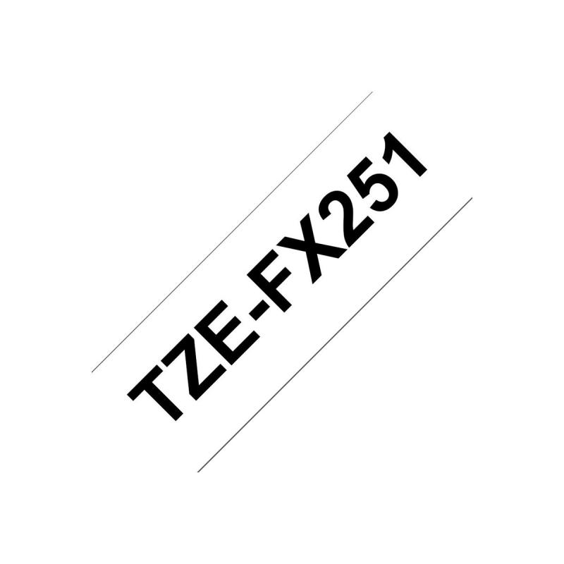 Brother TZE-Schriftbandkassette TZESchriftbandkassette TZe-FX251 TZeFX251 White Black (TZEFX251)
