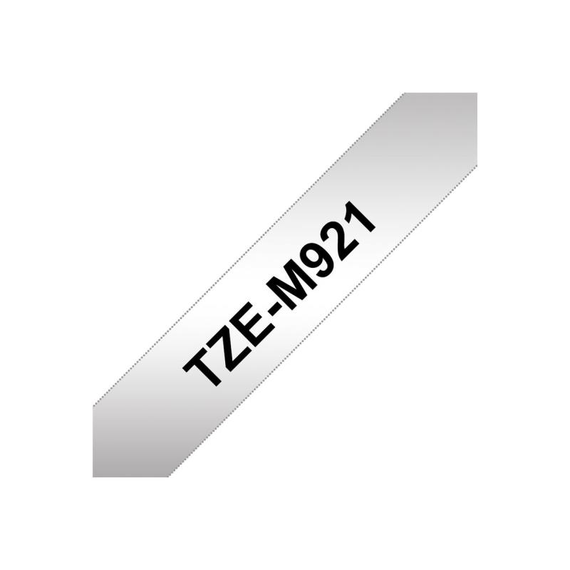Brother TZE-Schriftbandkassette TZESchriftbandkassette TZe-M921 TZeM921 Silver Black (TZEM921)