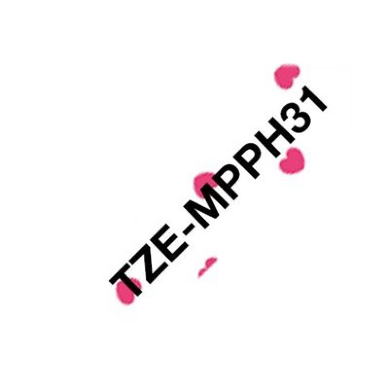 Brother TZE-Schriftbandkassette TZESchriftbandkassette TZe-MPPH31 TZeMPPH31 Rosa Schwarz (TZEMPPH31)