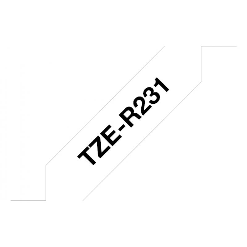 Brother TZE-Schriftbandkassette TZESchriftbandkassette TZe-R231 TZeR231 White Black (TZER231)