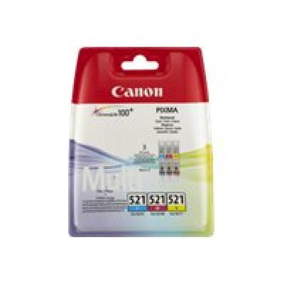 Canon CLI-521 CLI521 C M Y Multi pack 3er-Pack 3erPack Gelb, Cyan, Magenta (2934B011)