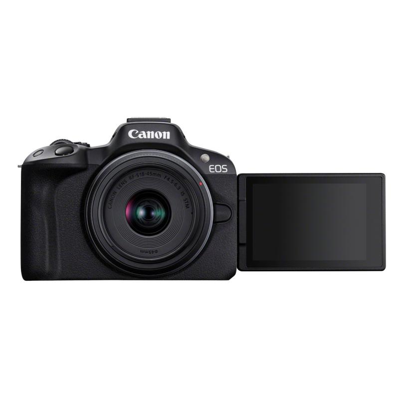 Canon EOS R50, Schwarz + RF-S RFS 18-45mm 1845mm (5811C013)
