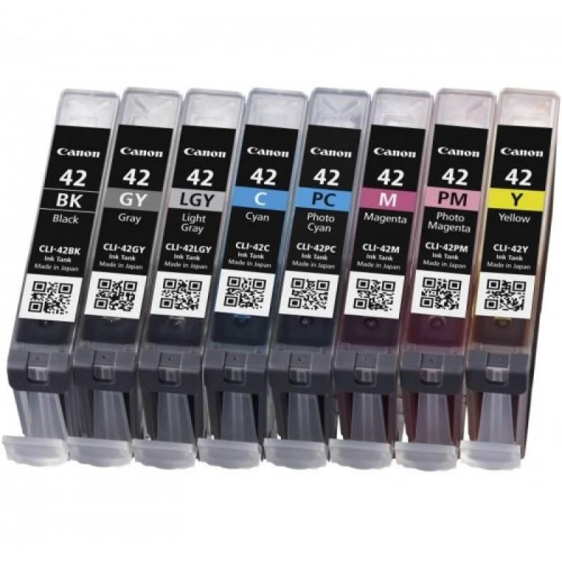 Canon Ink CLI-42 CLI42 Multipack Full 8-Inks 8Inks (6384B010)