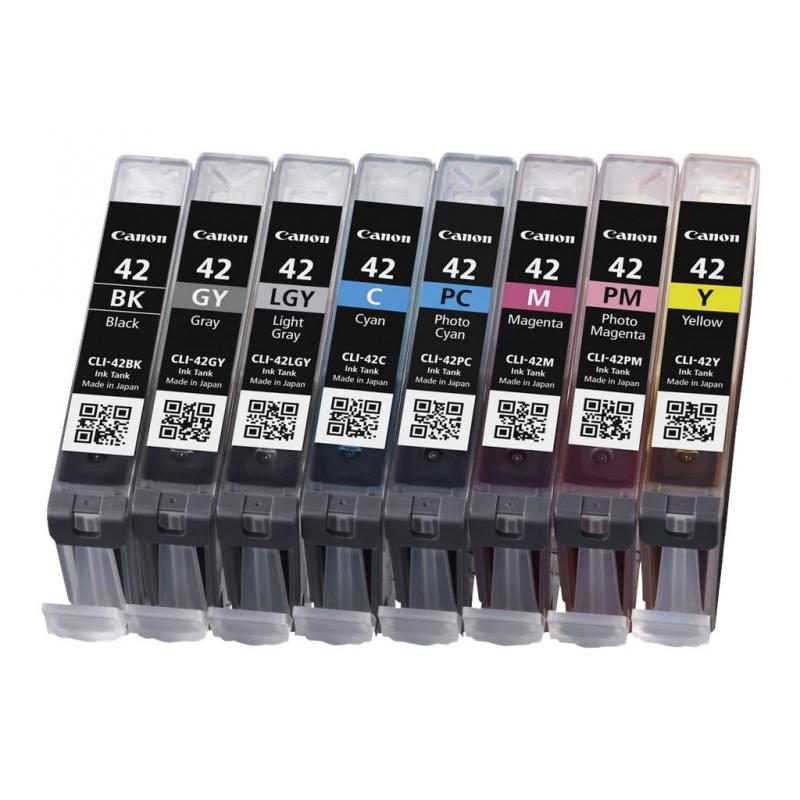 Canon Ink CLI-42 CLI42 Multipack Full 8-Inks 8Inks (6384B010)