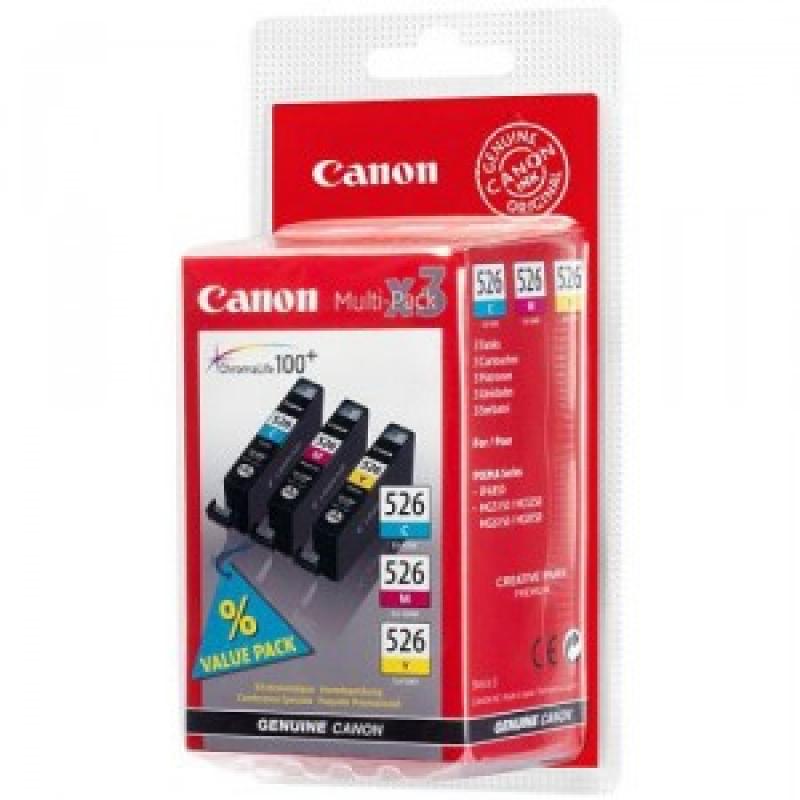Canon Ink CLI-526 CLI526 Multipack C M Y (4541B009)