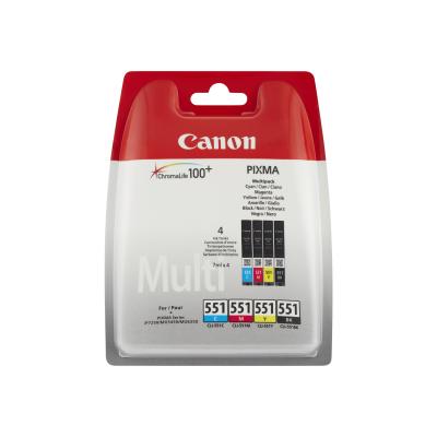 Canon Ink CLI-551 CLI551 Multipack C M Y BK Blister ohne Alarm (6509B009)