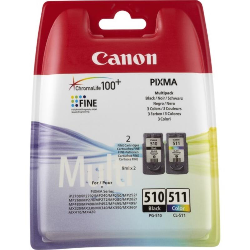 Canon Ink PG-510 CL-511 PG510 CL511 Multipack Blister mit Alarm(2970B011)