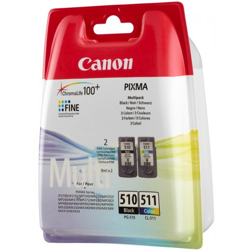 Canon Ink PG-510 CL-511 PG510 CL511 Multipack Blister mit Alarm(2970B011)