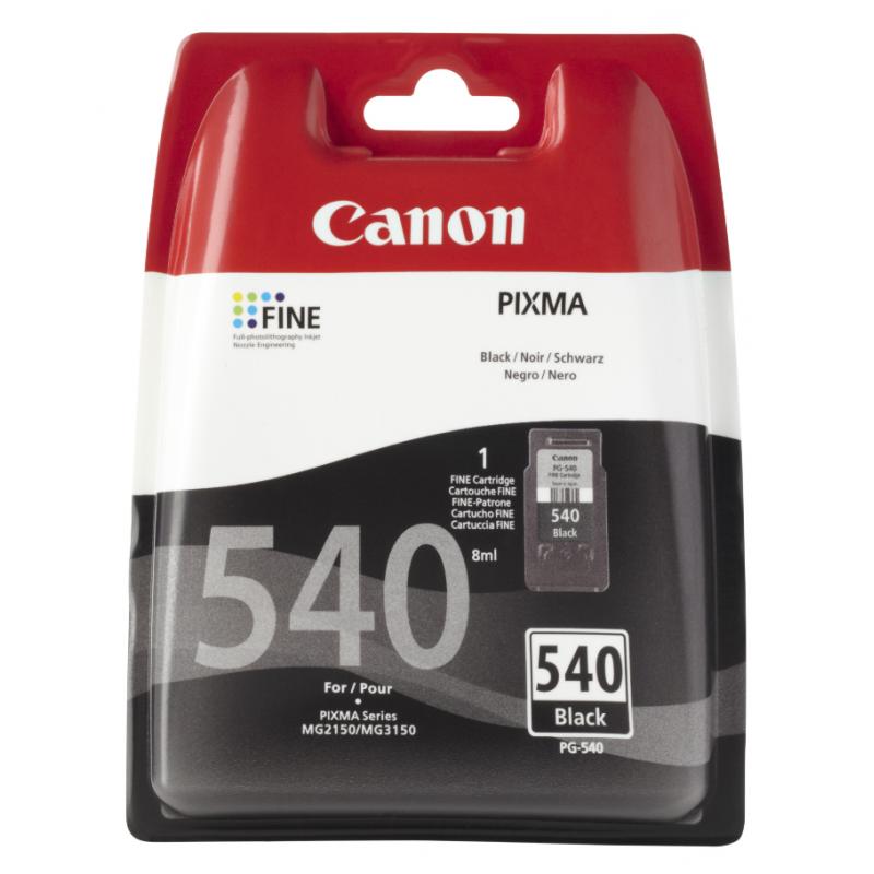 Canon Ink PG-540 PG540 Black Schwarz Blister ohne Alarm (5225B005)