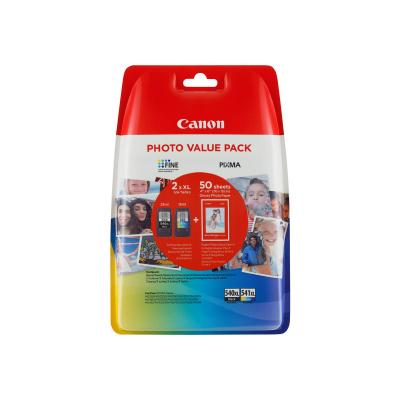 Canon Ink PG-540XL CL541XL PG540XL CL541XL Value Pack mit Alarm (5222B014)