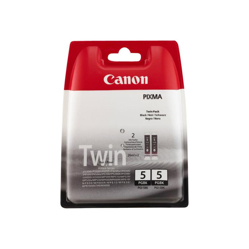 Canon Ink PGI-5 PGI5 Black Schwarz Twin Pack Blister (0628B030)