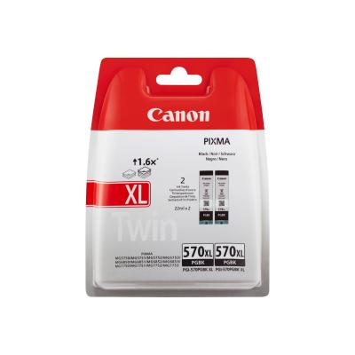 Canon Ink PGI-570XL PGI570XL Twin Pack Back (0318C007)
