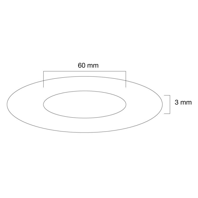 Ceiling cover for FPMA-C200 C400SILVER PLASMA-C100, FPMAC200 C400SILVER PLASMAC100, 60 mm FPMA-CRS6 FPMACRS6 (FPMA-CRS6)