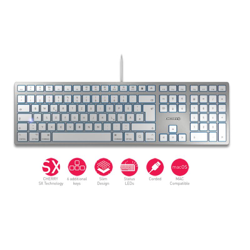 Cherry KC 6000 SLIM FOR MAC Tastatur USB (JK-1610DE-1) (JK1610DE1)
