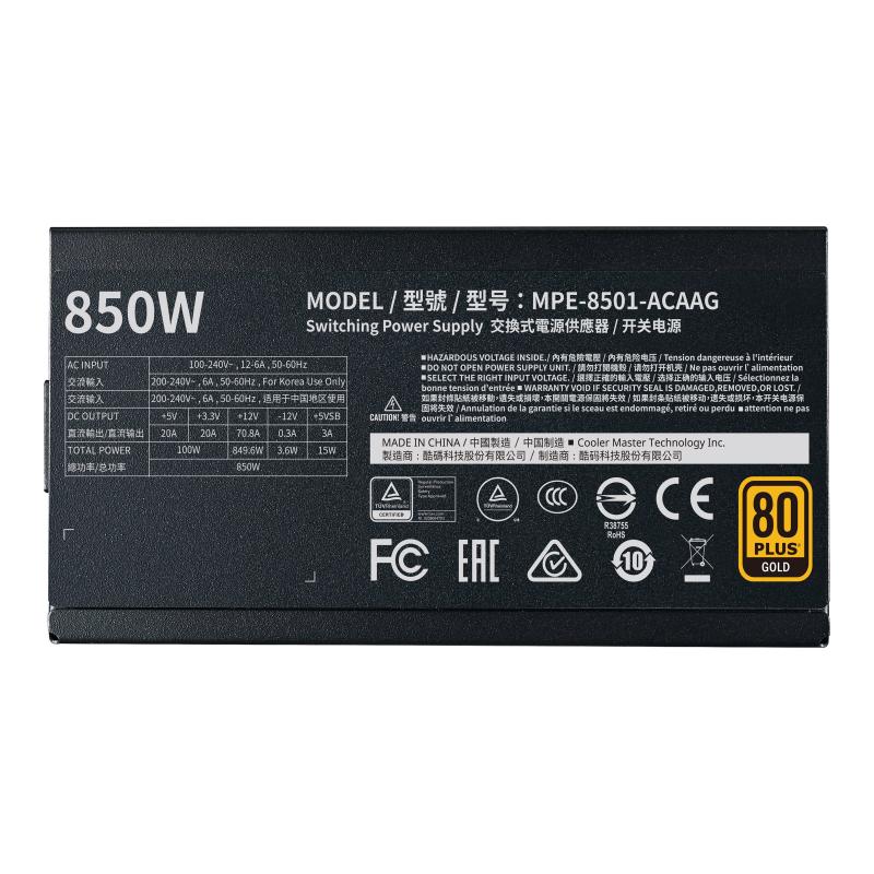 Cooler Master PSU MWE Gold V2 850 (MPE-8501-AFAAG-EU) (MPE8501AFAAGEU)
