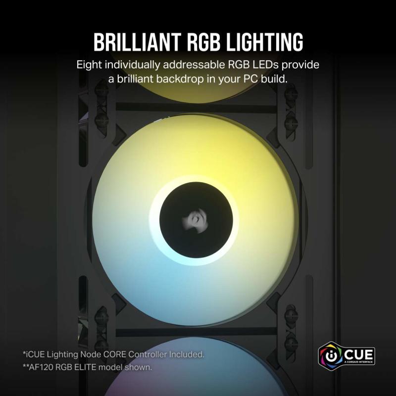 Corsair Cooler AF Series iCUE AF120 RGB Slim Black Schwarz double pack (CO-9050163-WW) (CO9050163WW)