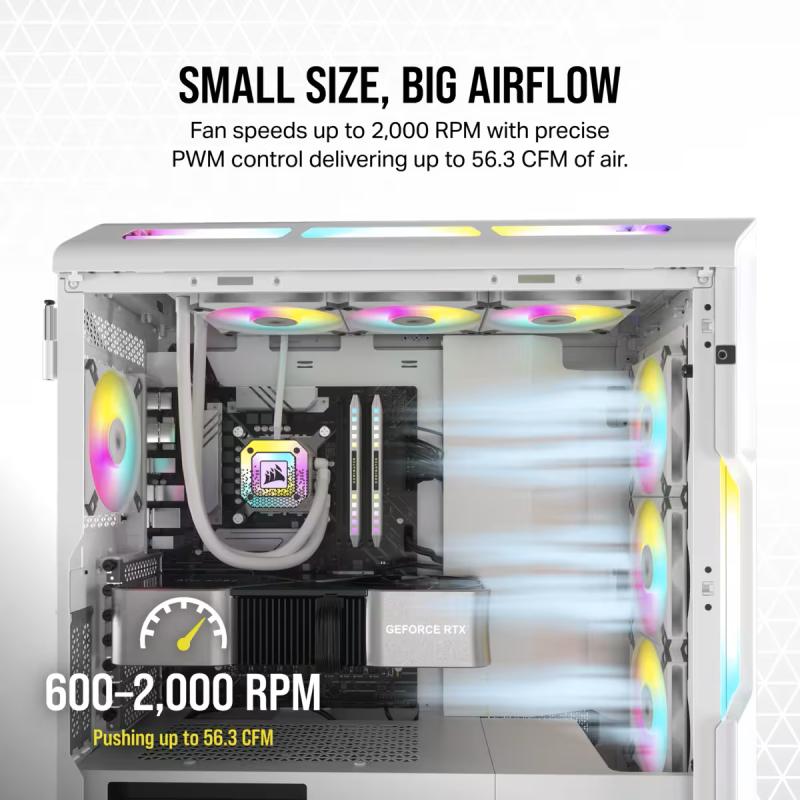 Corsair Cooler AF Series iCUE AF120 RGB Slim White double pack (CO-9050165-WW) (CO9050165WW)