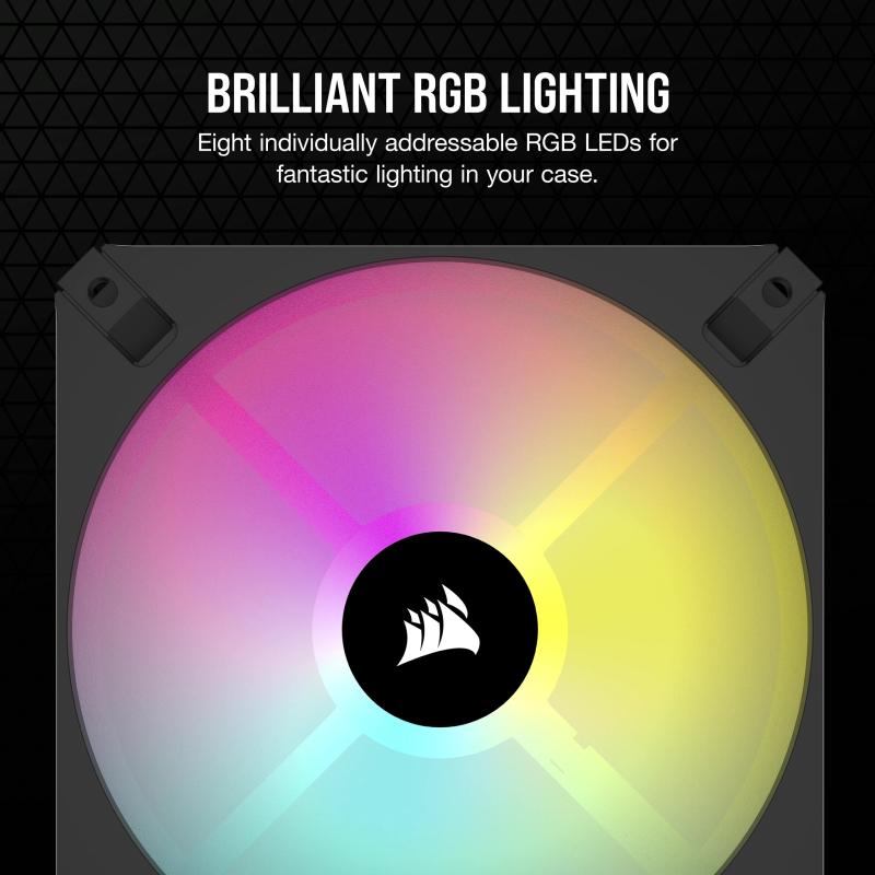 Corsair Cooler AR Series iCUE AR120 Digital RGB Black Schwarz single pack (CO-9050166-WW) (CO9050166WW)