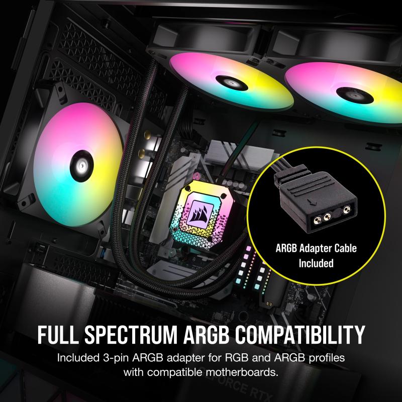 Corsair Cooler AR Series iCUE AR120 Digital RGB Black Schwarz single pack (CO-9050166-WW) (CO9050166WW)