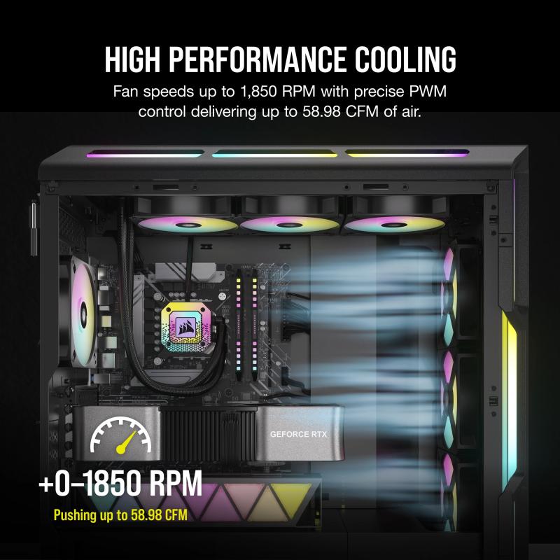 Corsair Cooler AR Series iCUE AR120 Digital RGB Black Schwarz single pack (CO-9050166-WW) (CO9050166WW)
