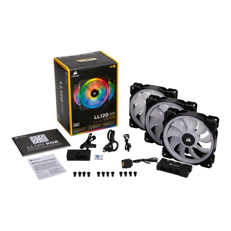 Corsair Cooler LL Series LL120 RGB Black Schwarz triple pack (CO-9050072-WW) (CO9050072WW)