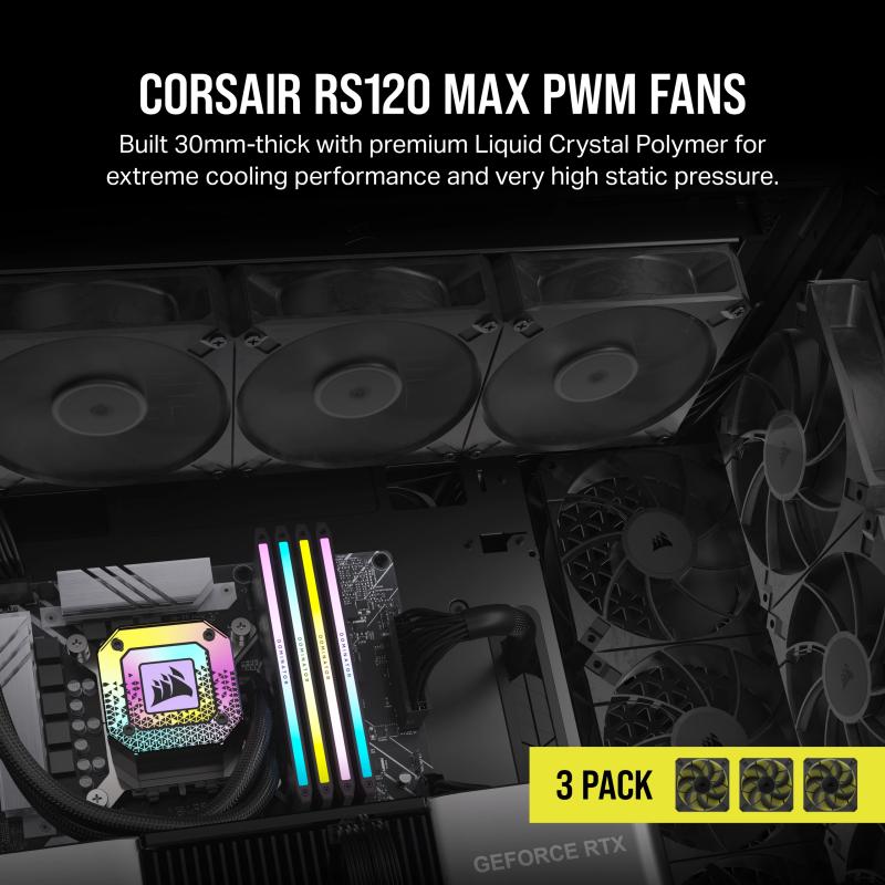 Corsair Cooler RS Series RS120 Max Black Schwarz triple pack (CO-9050171-WW) (CO9050171WW)