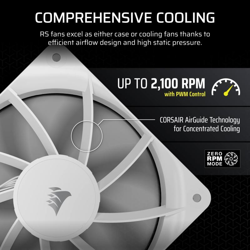 Corsair Cooler RS Series RS120 White triple pack (CO-9050193-WW) (CO9050193WW)