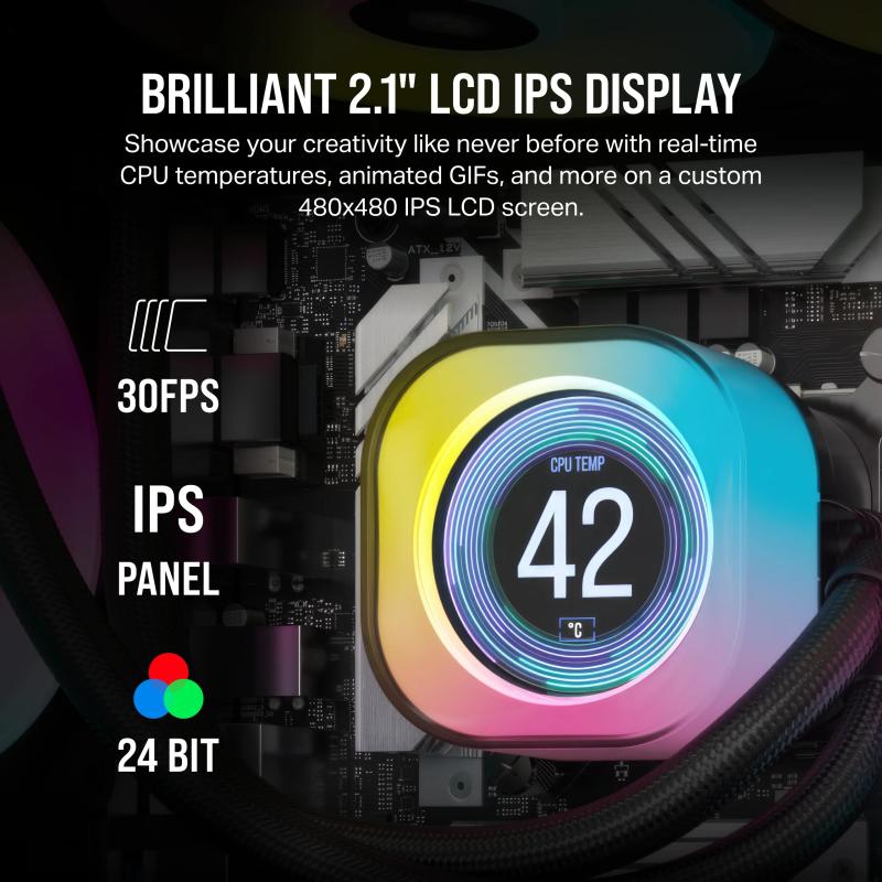 Corsair iCUE LINK LCD-Display-Modul, LCDDisplayModul, Upgrade-Kit UpgradeKit Black Schwarz (CW-9061011-WW) (CW9061011WW)