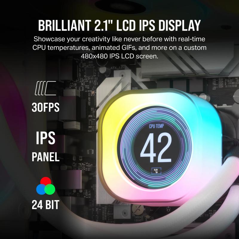 Corsair iCUE LINK LCD-Display-Modul, LCDDisplayModul, Upgrade-Kit UpgradeKit White (CW-9061012-WW) (CW9061012WW)