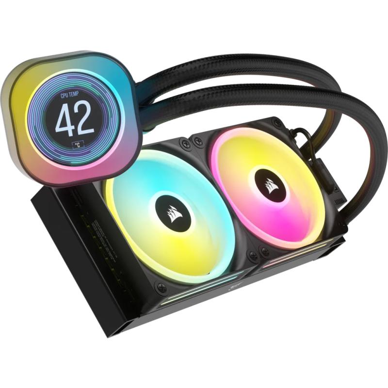 Corsair Liquid Cooler iCUE LINK H100i 240mm LCD RGB Black Schwarz (CW-9061007-WW) (CW9061007WW)