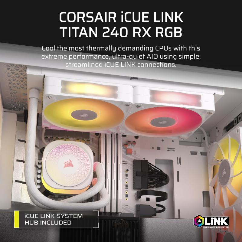 Corsair Liquid Cooler iCUE LINK Titan 240 RX RGB White (CW-9061020-WW) (CW9061020WW)