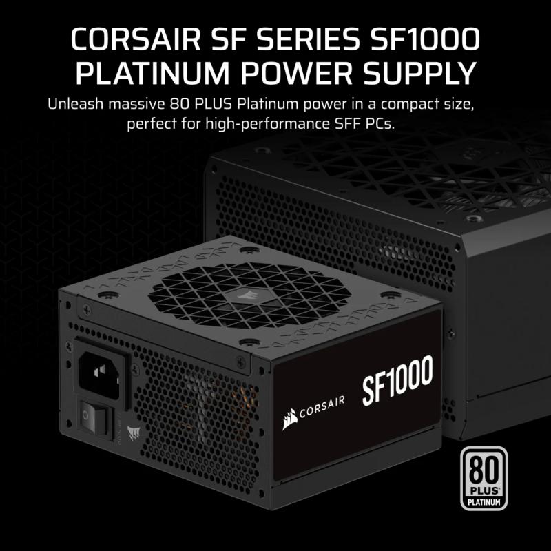 Corsair PSU SF Series Platinum SF1000 1000W SFX ATX 3 1 Corsair1 Corsair 1 (CP-9020257-EU) (CP9020257EU)