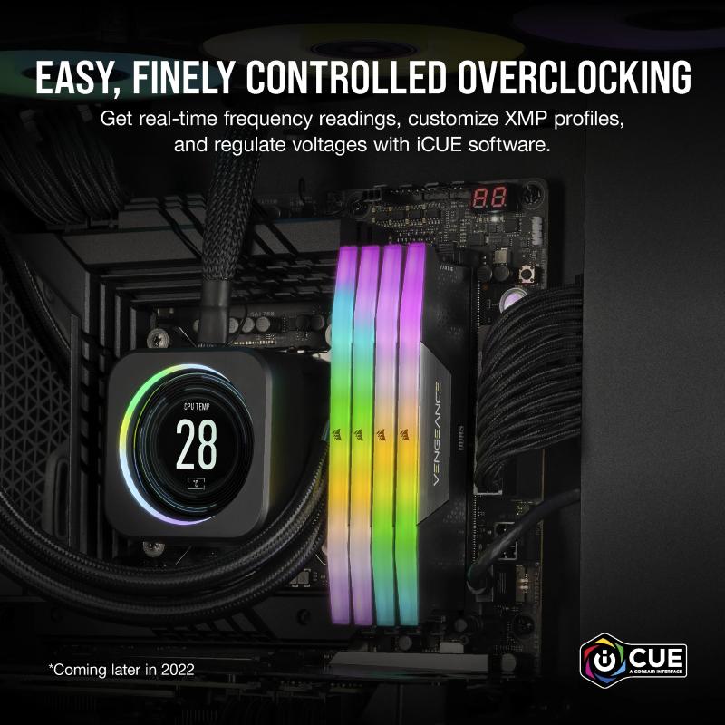 Corsair Vengeance RGB DDR5 16GB (2x8GB) 5200MHz (CMH16GX5M2B5200C40)