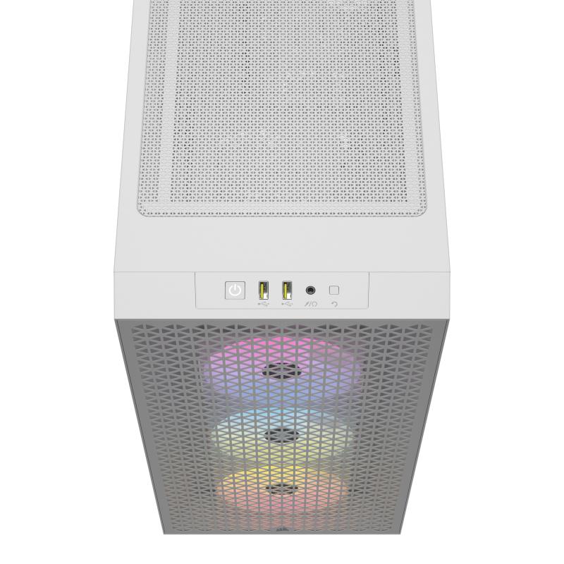 Corsair Tower 3000D RGB Airflow White (CC-9011256-WW) (CC9011256WW)