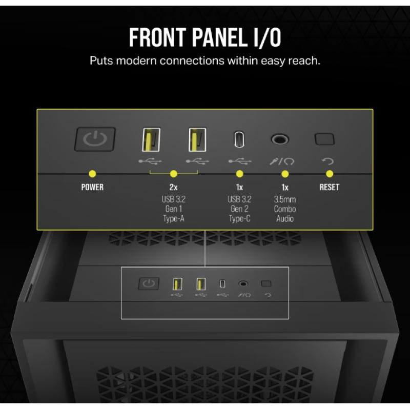 Corsair Tower 5000D Core Airflow Black Schwarz (CC-9011261-WW) (CC9011261WW)