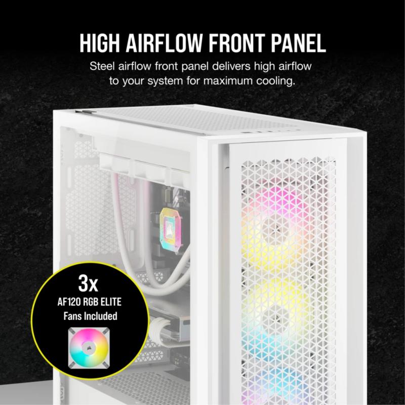 Corsair Tower iCUE 5000D RGB Airflow White (CC-9011243-WW) (CC9011243WW)