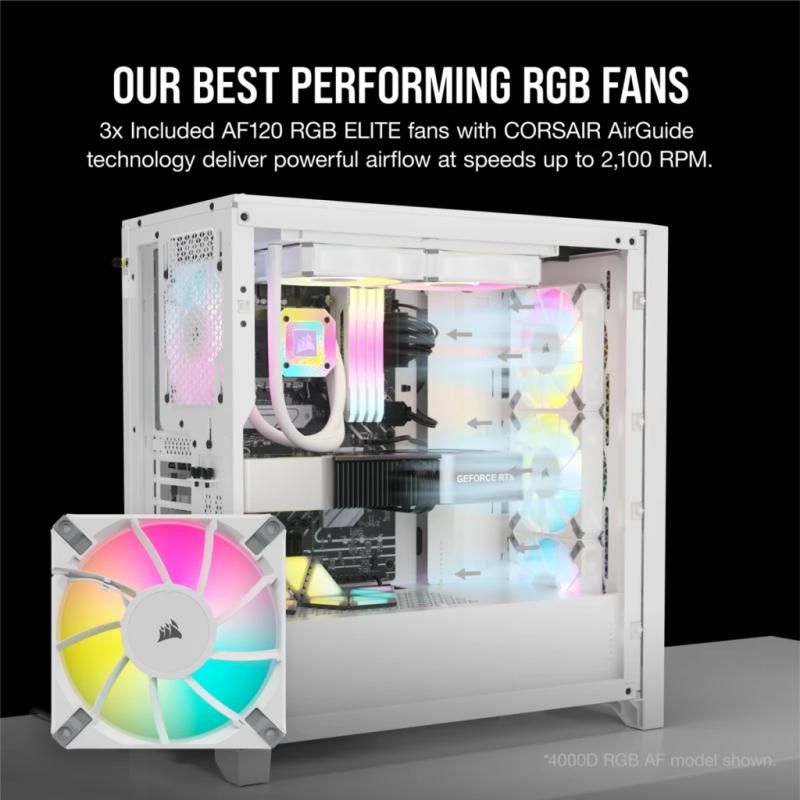 Corsair Tower iCUE 5000D RGB Airflow White (CC-9011243-WW) (CC9011243WW)