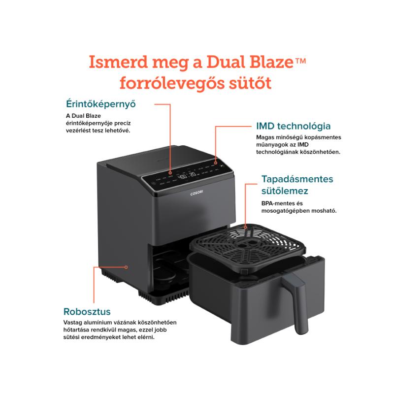 Cosori Air Fryer Dual Blaze 6 4L Cosori4L Cosori 4L black Schwarz CAF-P583S-KEUR CAFP583SKEUR (CAF-P583S-KEUR)