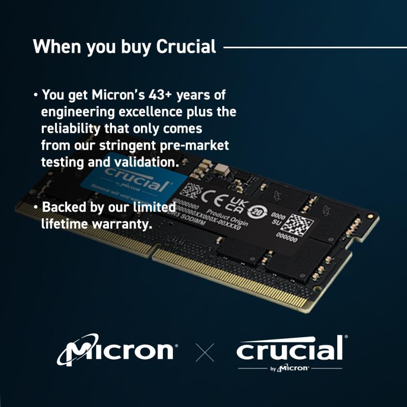 Crucial DDR5 24GB 5600MHz SO-DIMM SODIMM (CT24G56C46S5)