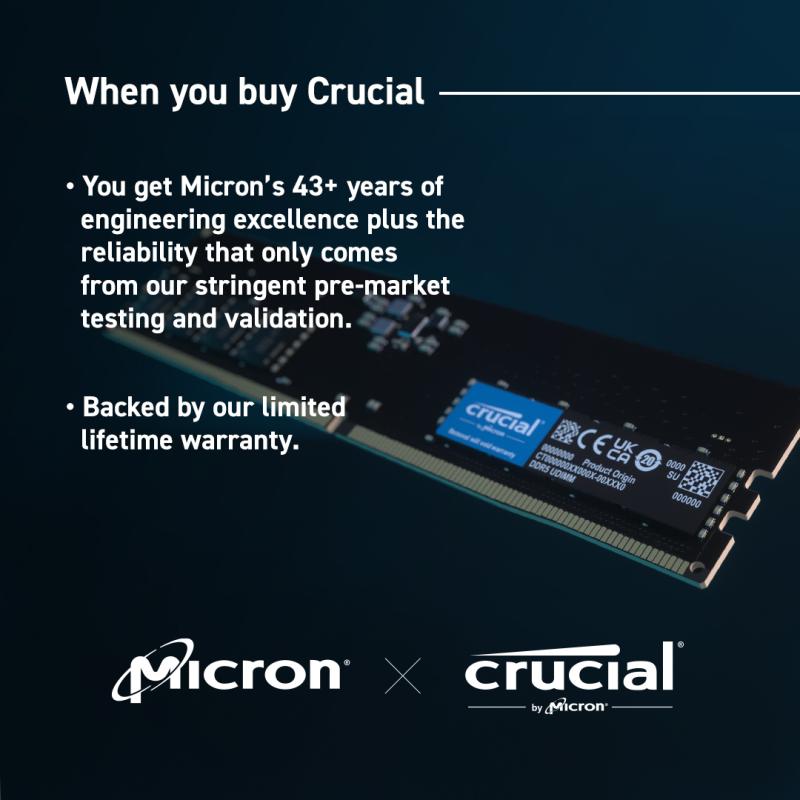 Crucial DDR5 32GB (2x16GB) 4800MHz (CT2K16G48C40U5)