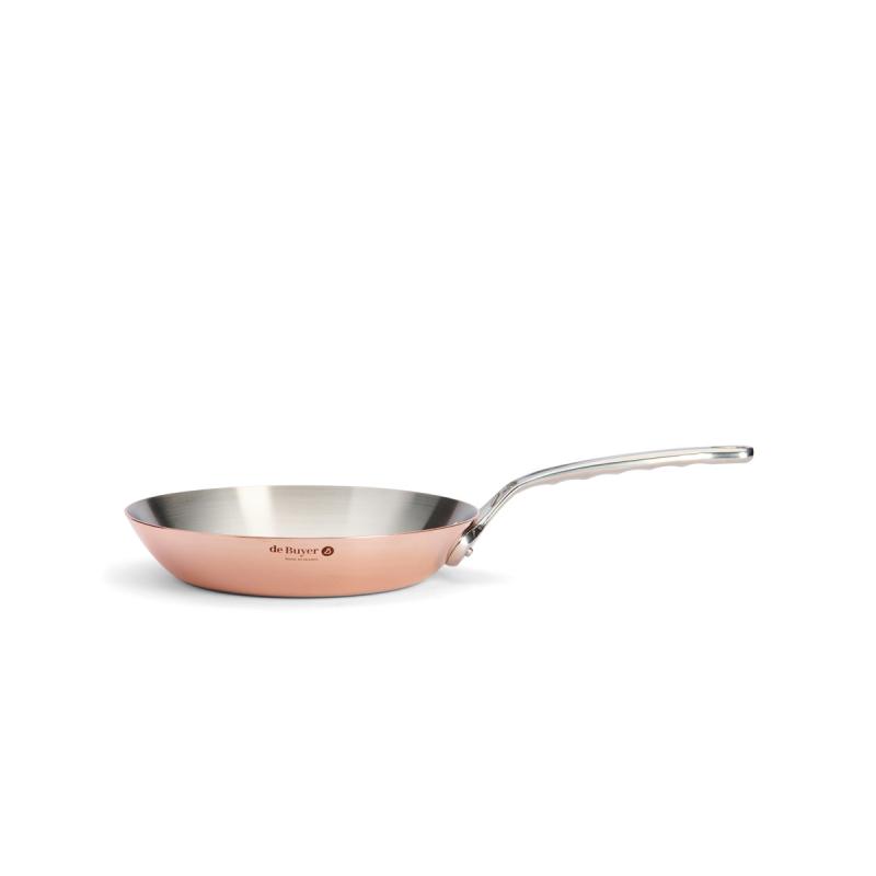 De Buyer Copper Steel Induction Evasee Saute Pan Prima Matera 24cm (6224 24) deBuyer24) deBuyer 24)