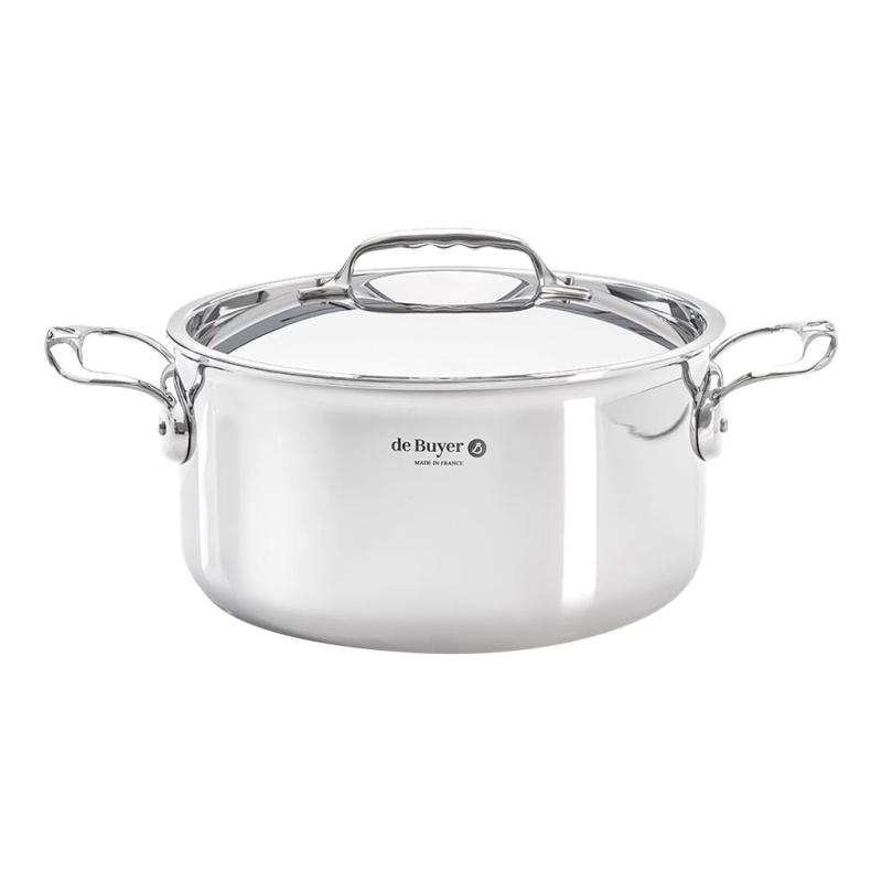 De Buyer Stainless Steel Induction Stewpot With Lid Affinity 24cm (3742 24) deBuyer24) deBuyer 24)