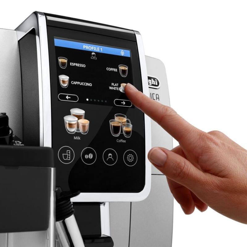 DeLonghi Coffeemachine ECAM 380 85 SB Delonghi85 Delonghi 85 Dinamica Plus silver black (ECAM 380.85.SB)