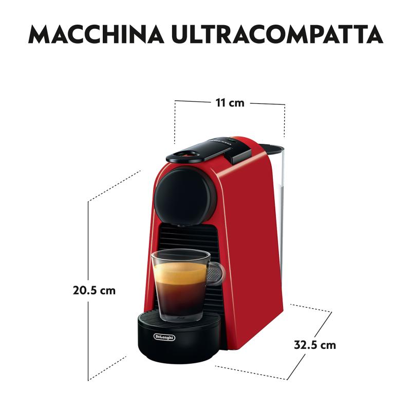 DeLonghi Coffeemachine Nespresso Essenza Mini EN85 R DelonghiR Delonghi R red (EN85.R)