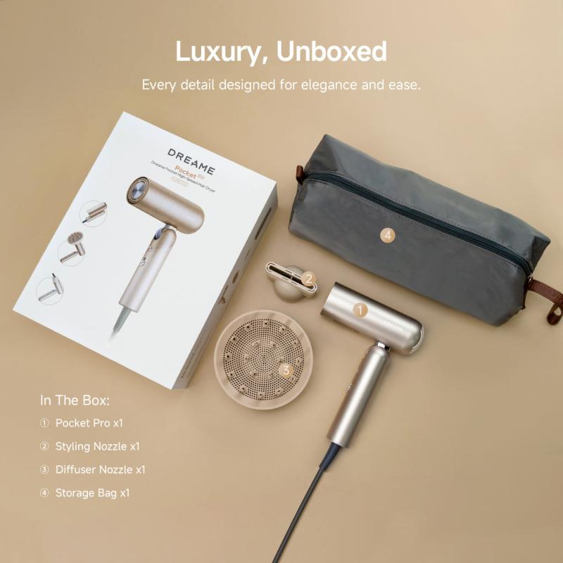 Dreame Hair Dryer Pocket Pro gold AHD51-PR-GL AHD51PRGL AHD51PRGL (POCKET PRO ZOTA)